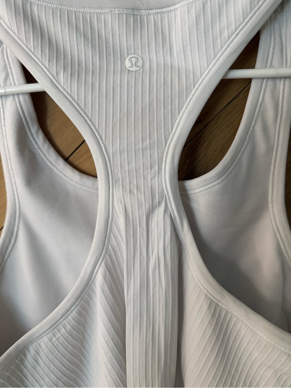 lululemon athletica White Ribbed Racerback Tank - Picture 2 of 2